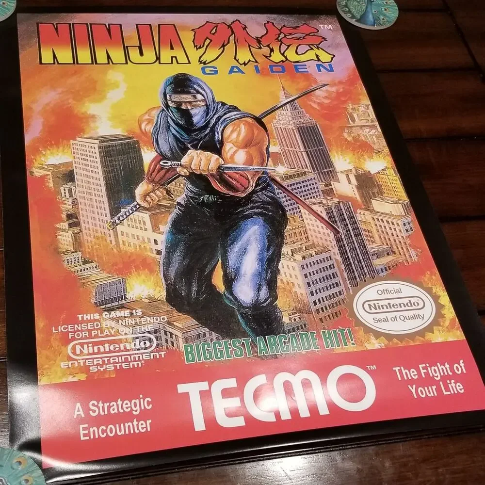 Poster - Ninja Gaiden, NES cover art (NEW) - Tecmo